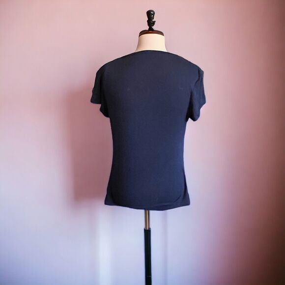 Dante Malan Navy cowl Neck T-Shirt - L - Picture 2 of 5